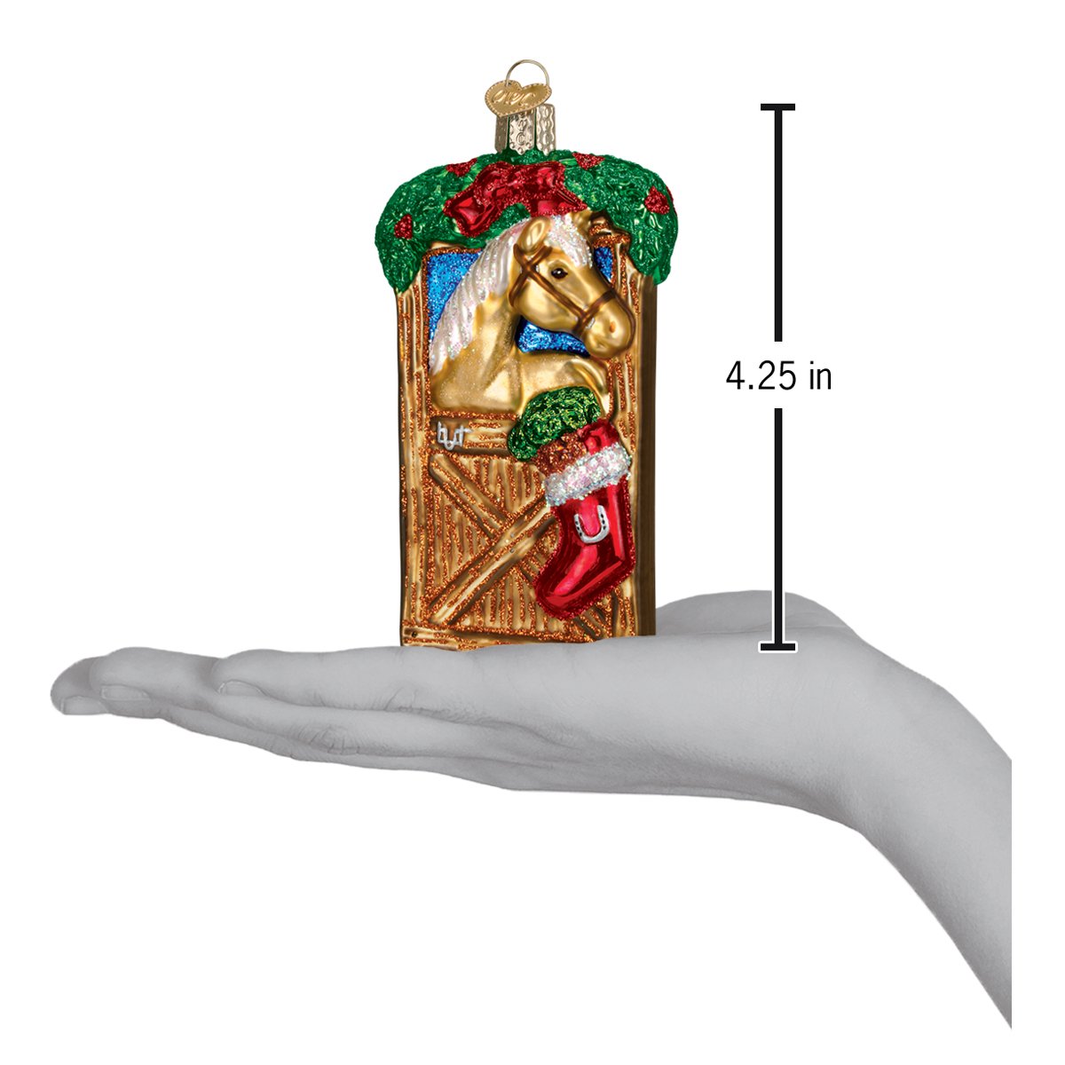 Horse In Stall Ornament - themonogram manor 