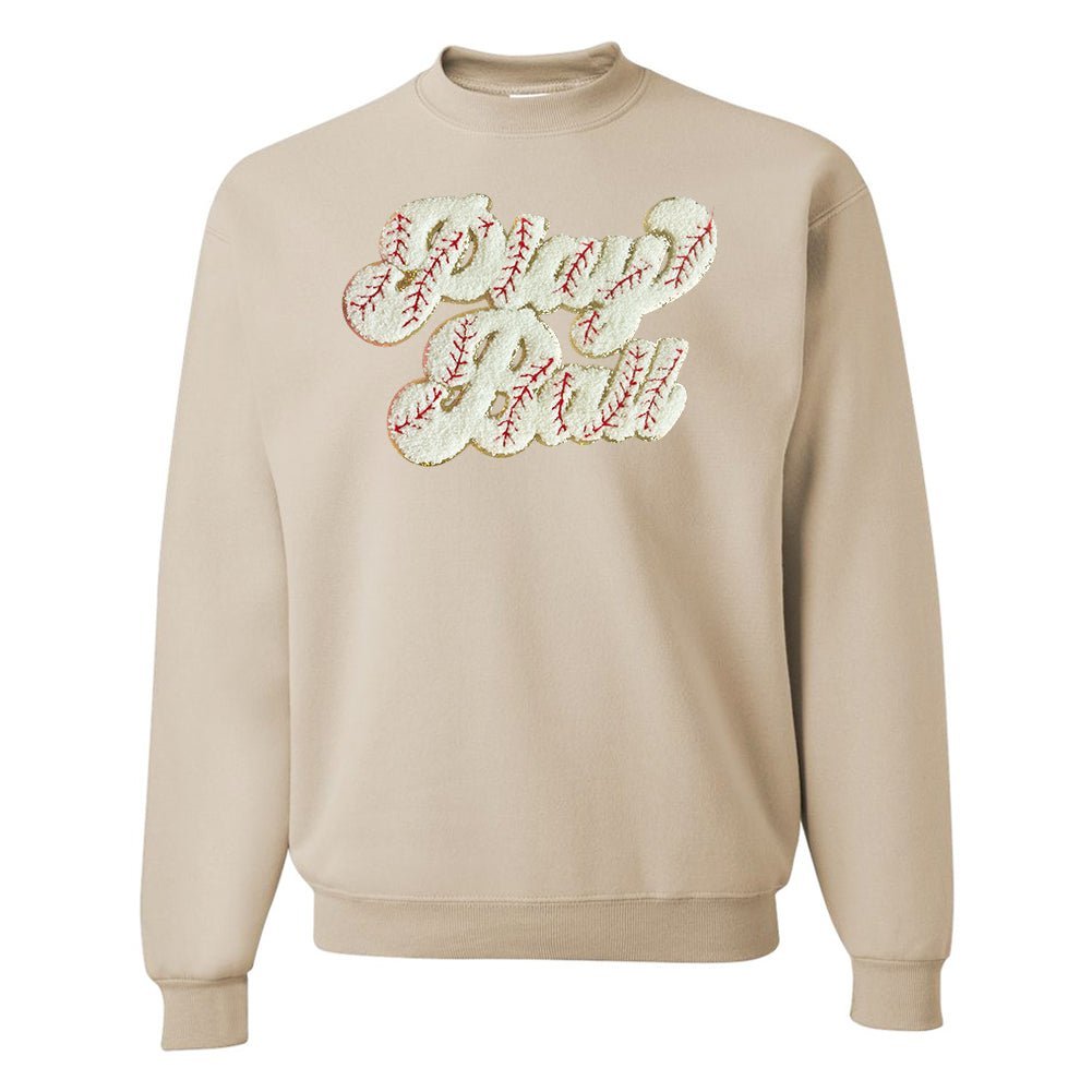 Play Ball Letter Patch Crewneck Sweatshirt - themonogram manor 