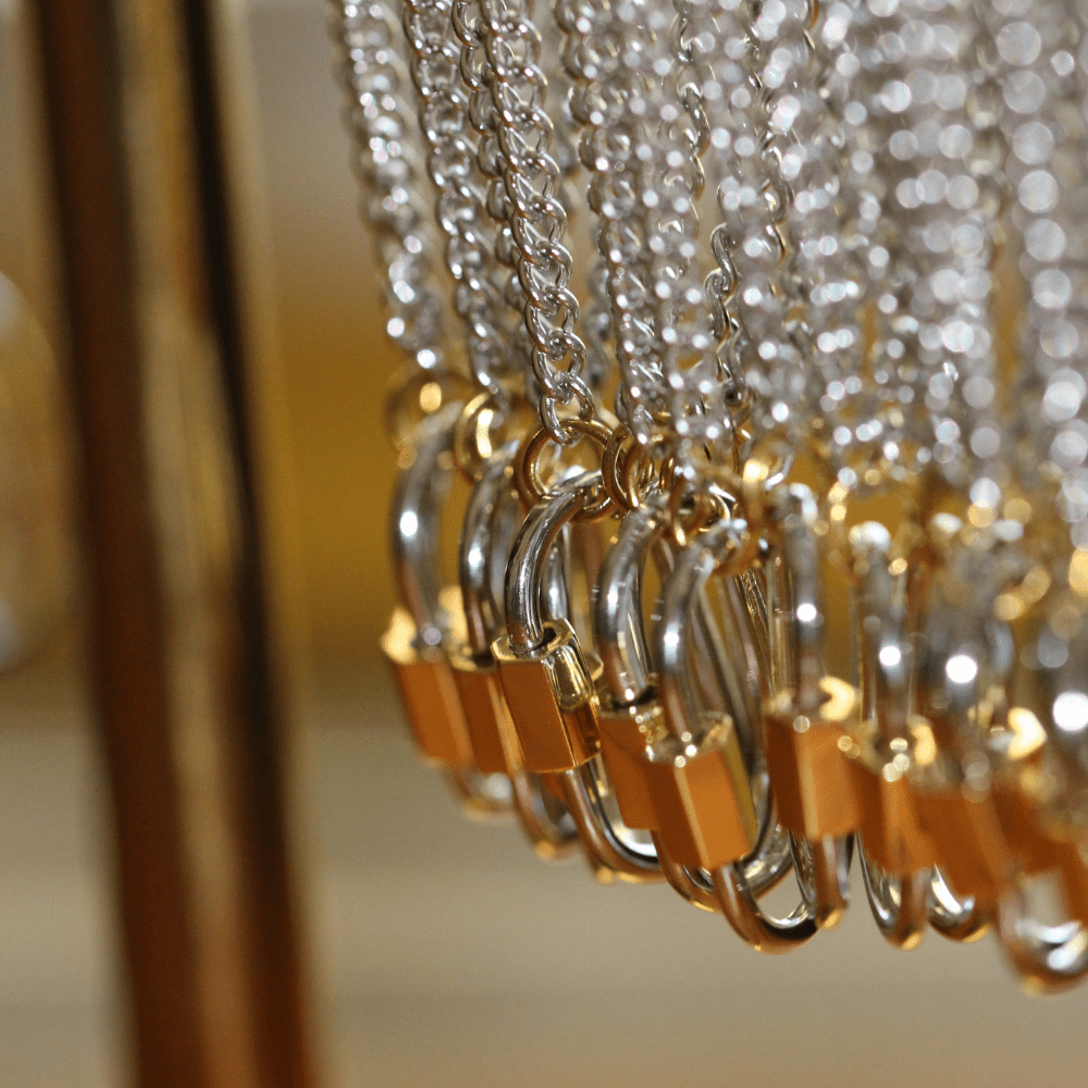 Two Tone Lock Necklace ~ Deep South Originals - themonogram manor 