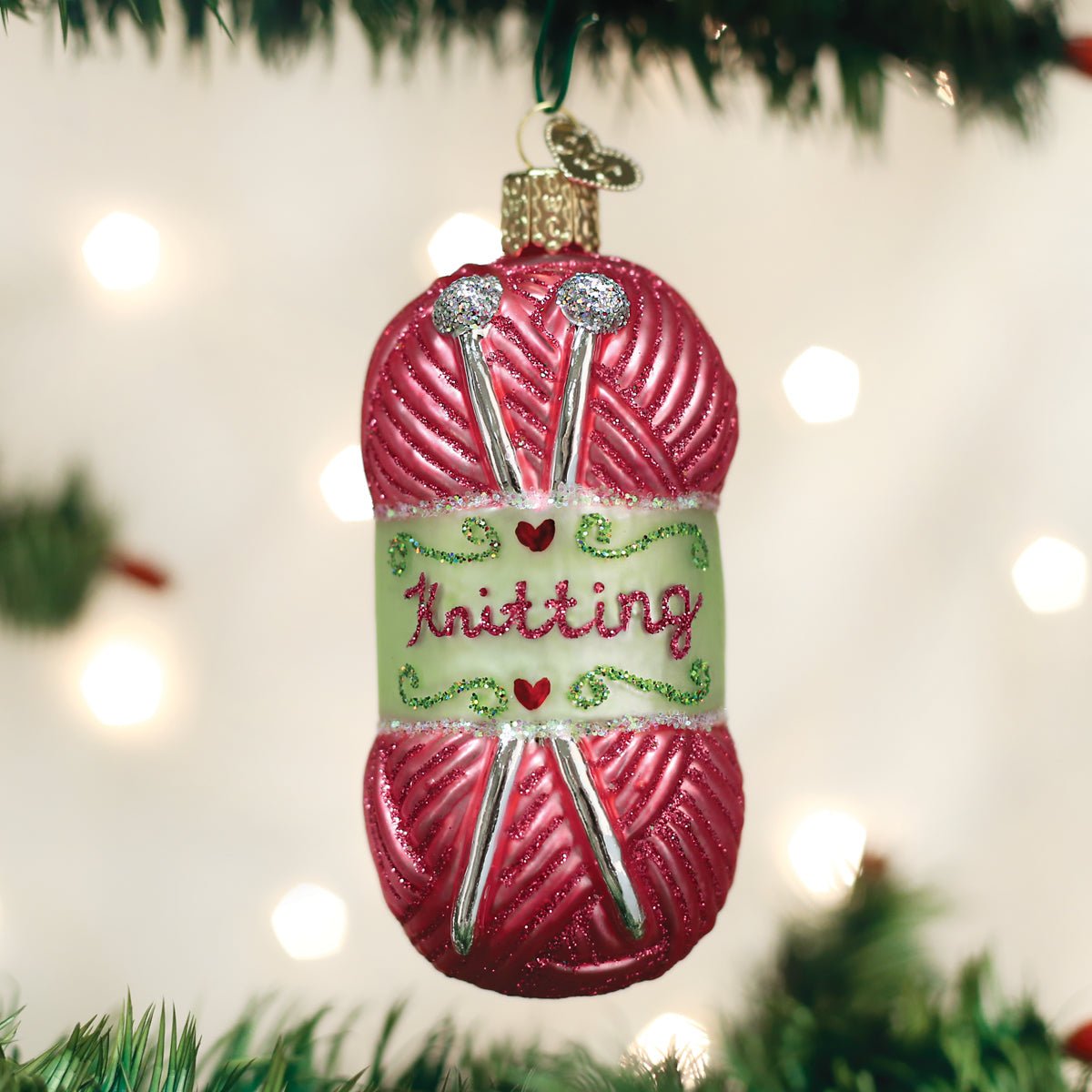 Knitting Yarn Ornament - themonogram manor 