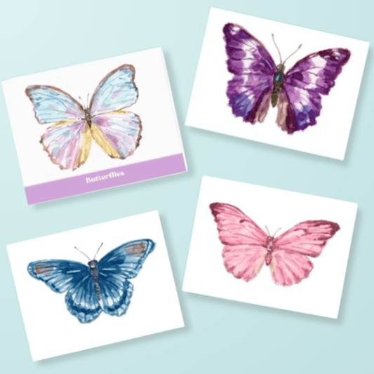 Butterflies Assorted Stationery Set - themonogram manor 