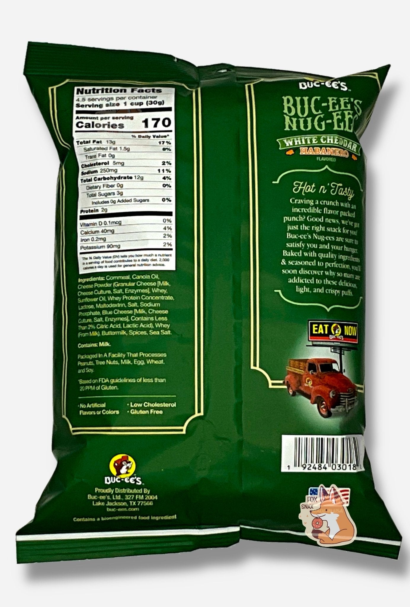 Buc - ee's White Cheddar Habanero Nug - ees - themonogram manor 