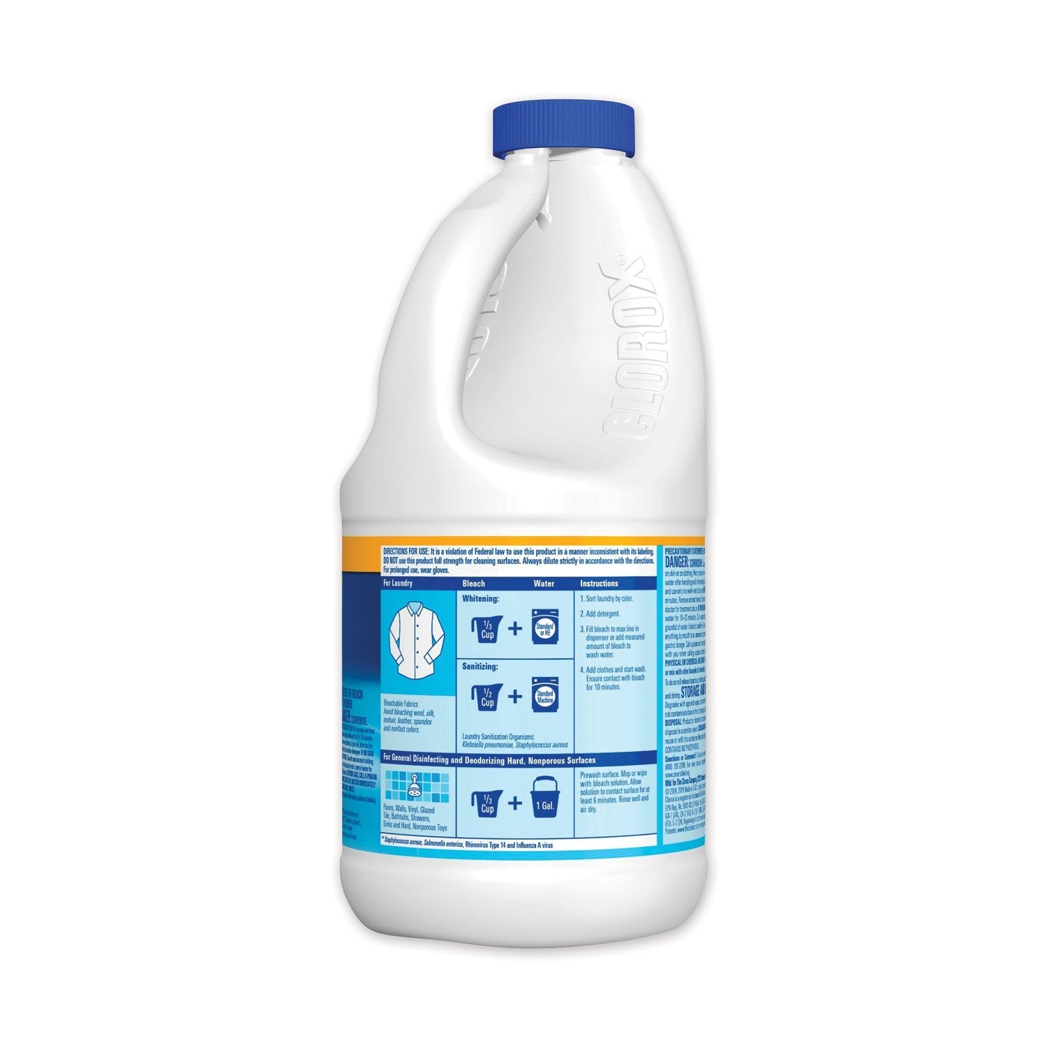 Clorox Regular Bleach with CloroMax Technology, 43 oz Bottle, 6/Carton - themonogram manor 