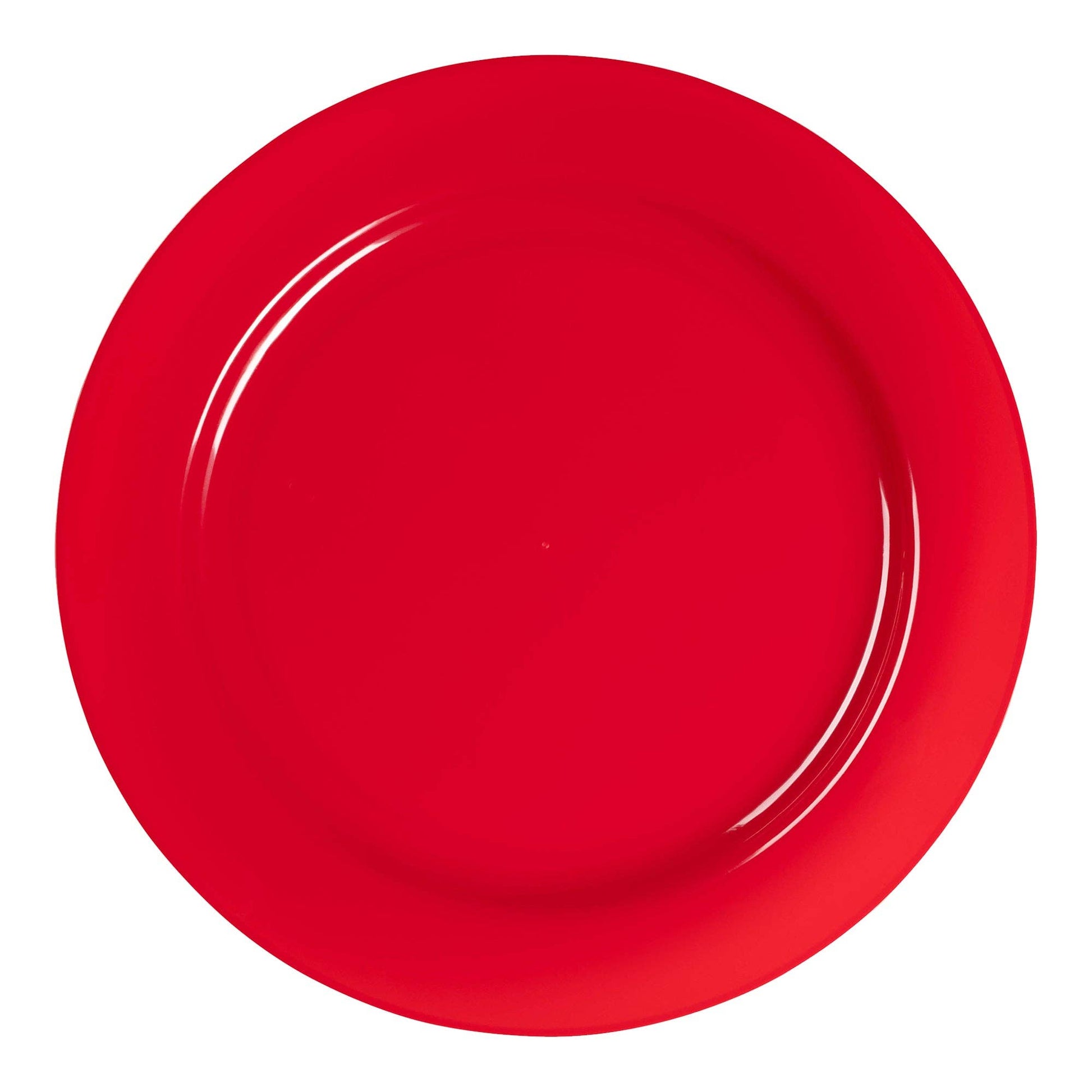 7.5" Red Holiday Plastic Appetizer/Salad Plates - 10 pcs - themonogram manor 