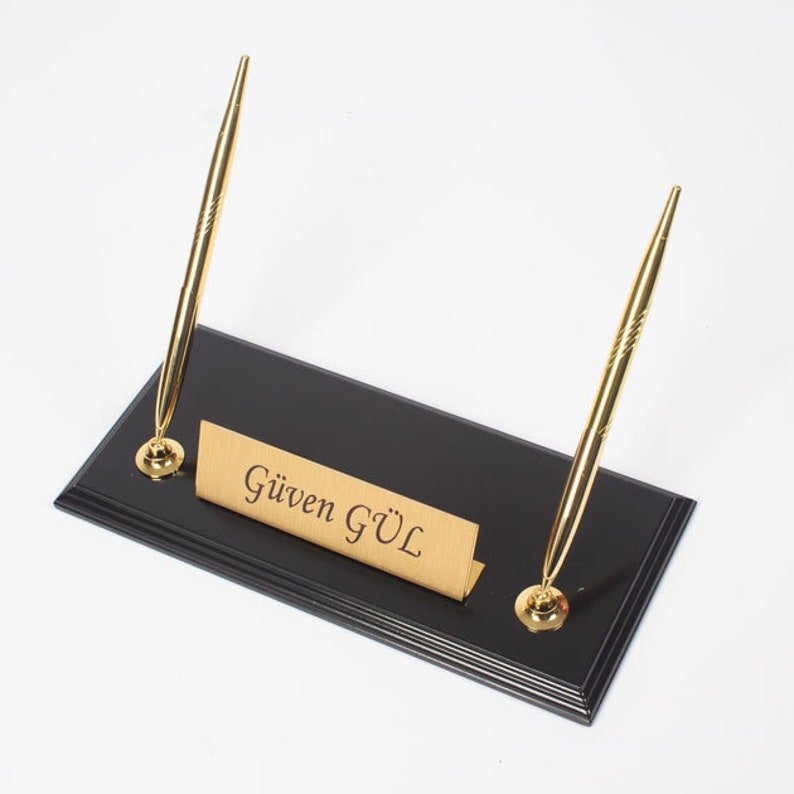 MOOG Prestige Wood Desk Set - Walnut - 12PCS - themonogram manor 