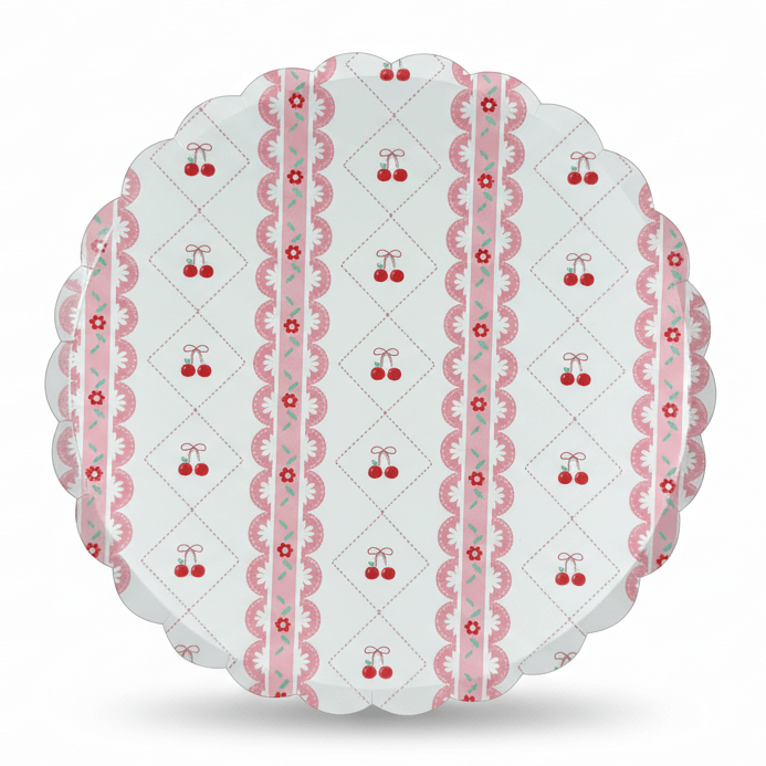 Cherry Coquette Large Plates 10" (8 pack) - themonogram manor 