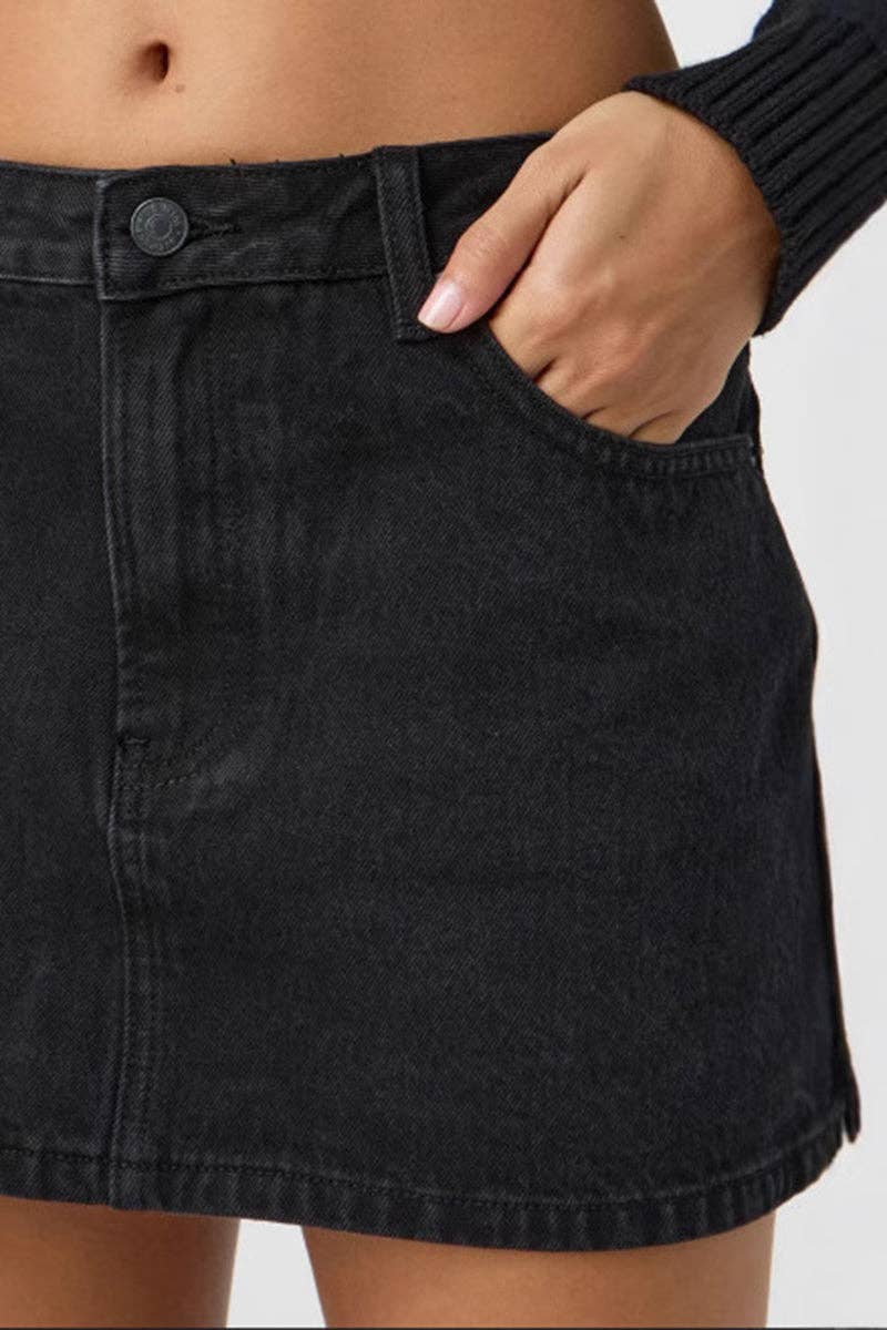 Classic Denim Mini Skirt - themonogram manor 