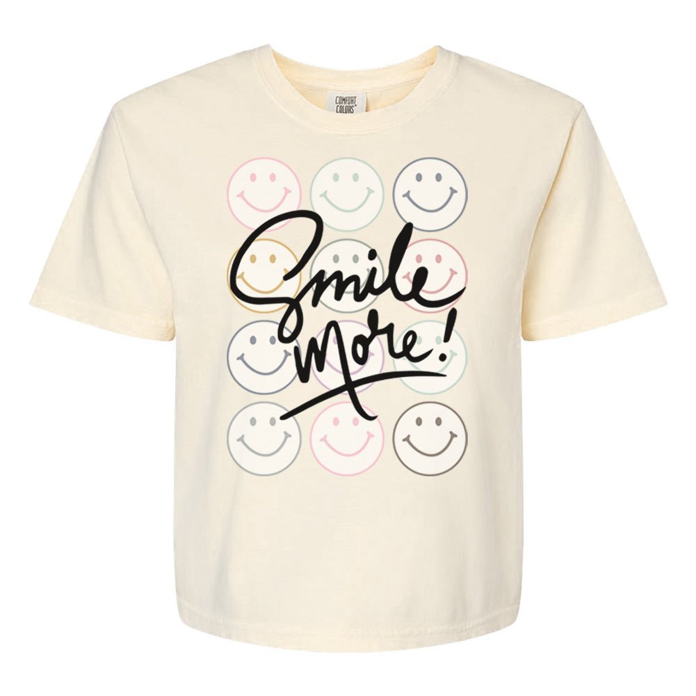 'Smile More' Boxy T-Shirt - themonogram manor 