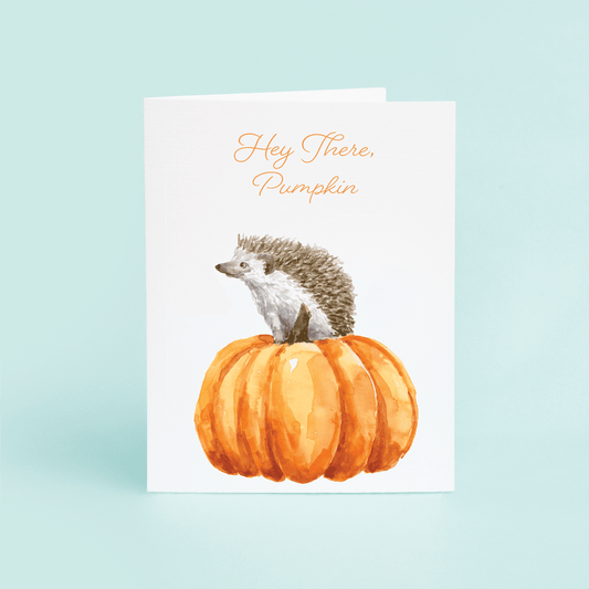Fall Hedgehog "Hey There Pumpkin" - themonogram manor 