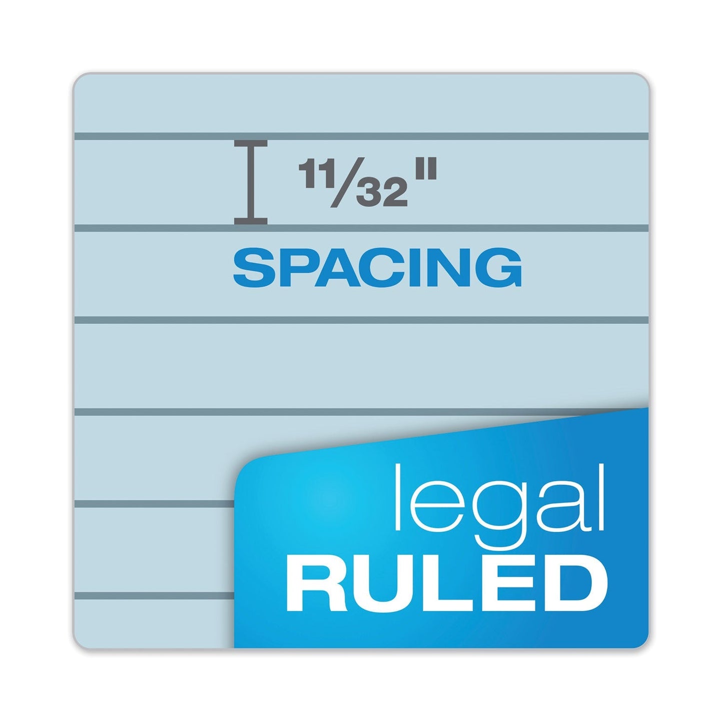 TOPS Prism + Colored Writing Pads, Wide/Legal Rule, 50 Pastel Blue 8.5 x 11.75 Sheets, 12/Pack - themonogram manor 