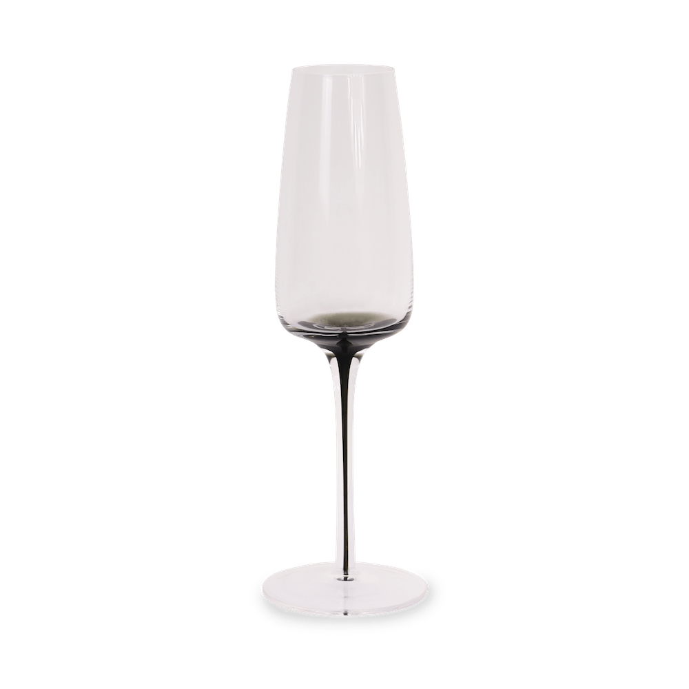 Smoke Stem Champagne Glasses - themonogram manor 