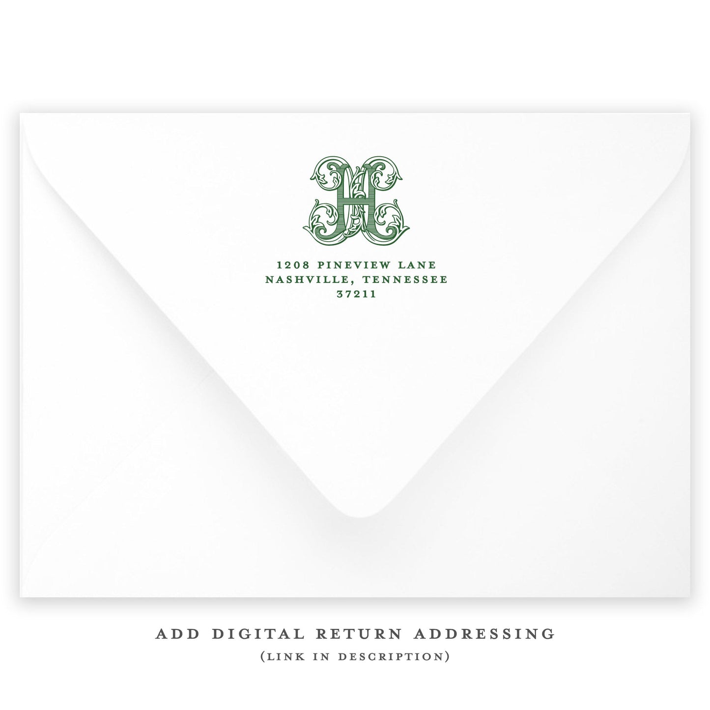 christmas tartan landscape holiday card - themonogram manor 