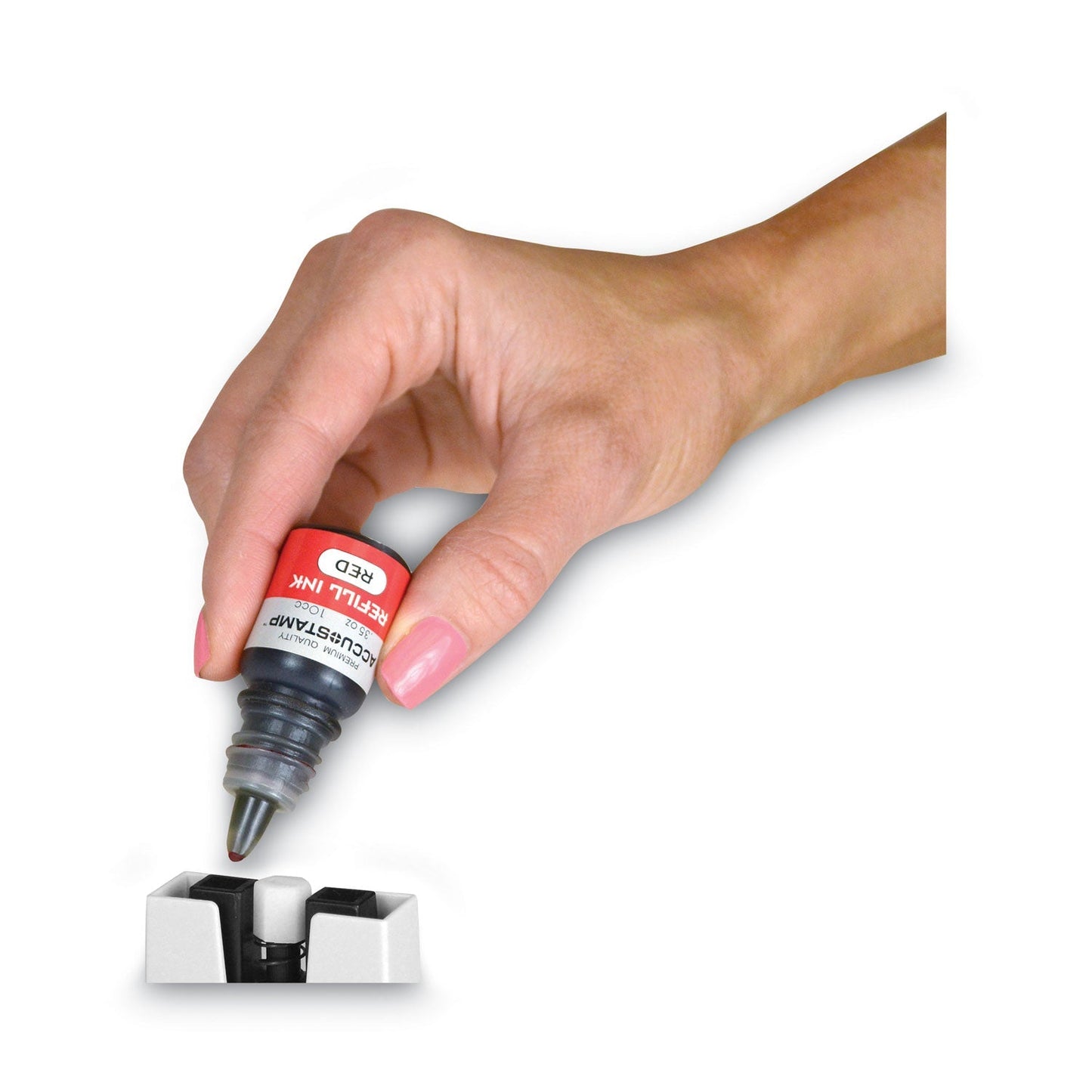 COSCO ACCU - STAMP Gel Ink Refill, 0.35 oz Bottle, Red - themonogram manor 