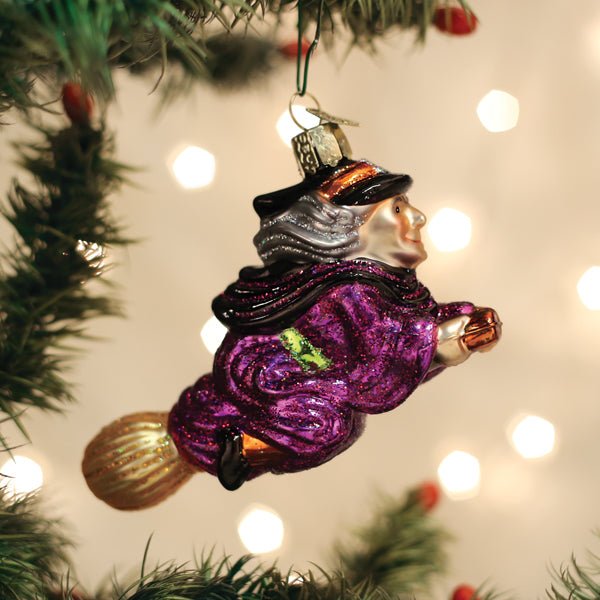 Witch On Broomstick Ornament - themonogram manor 