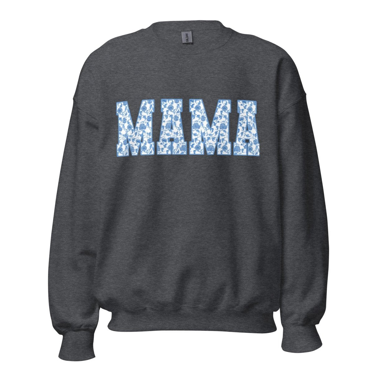 'Blue & White Chinoiserie 'Mama' Crewneck Sweatshirt - themonogram manor 