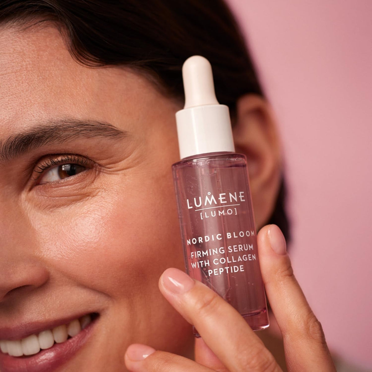 [Lumo] Vegan Collagen Face Serum - Firming Peptide Serum Formulated with Hyaluronic Acid for Smoother, Plump-Looking Skin - Helps to Reduce the Appearance of Fine Lines + Wrinkles (1 Fl Oz) - themonogram manor 