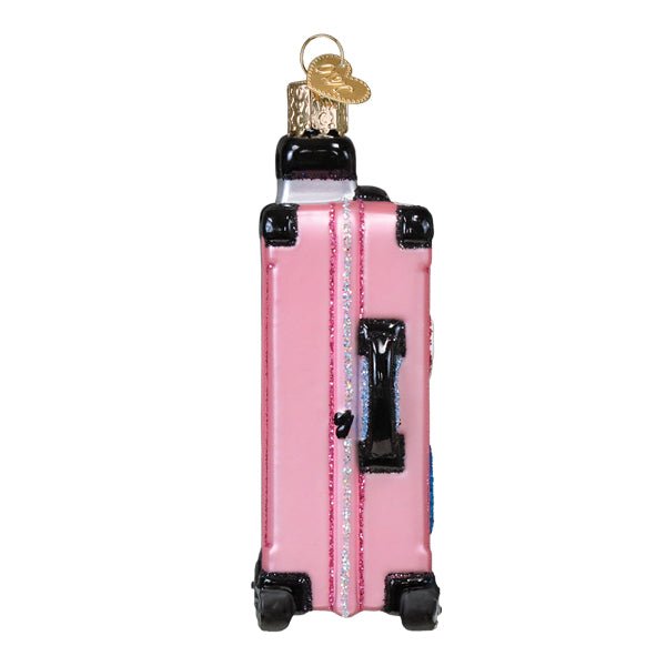 Pink Rolling Suitcase Ornament - themonogram manor 