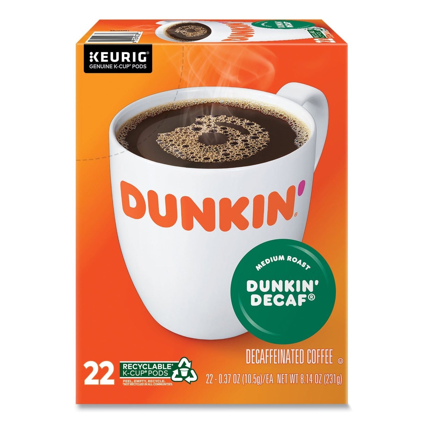 Dunkin Donuts K - Cup Pods, Dunkin' Decaf, 22/Box - themonogram manor 