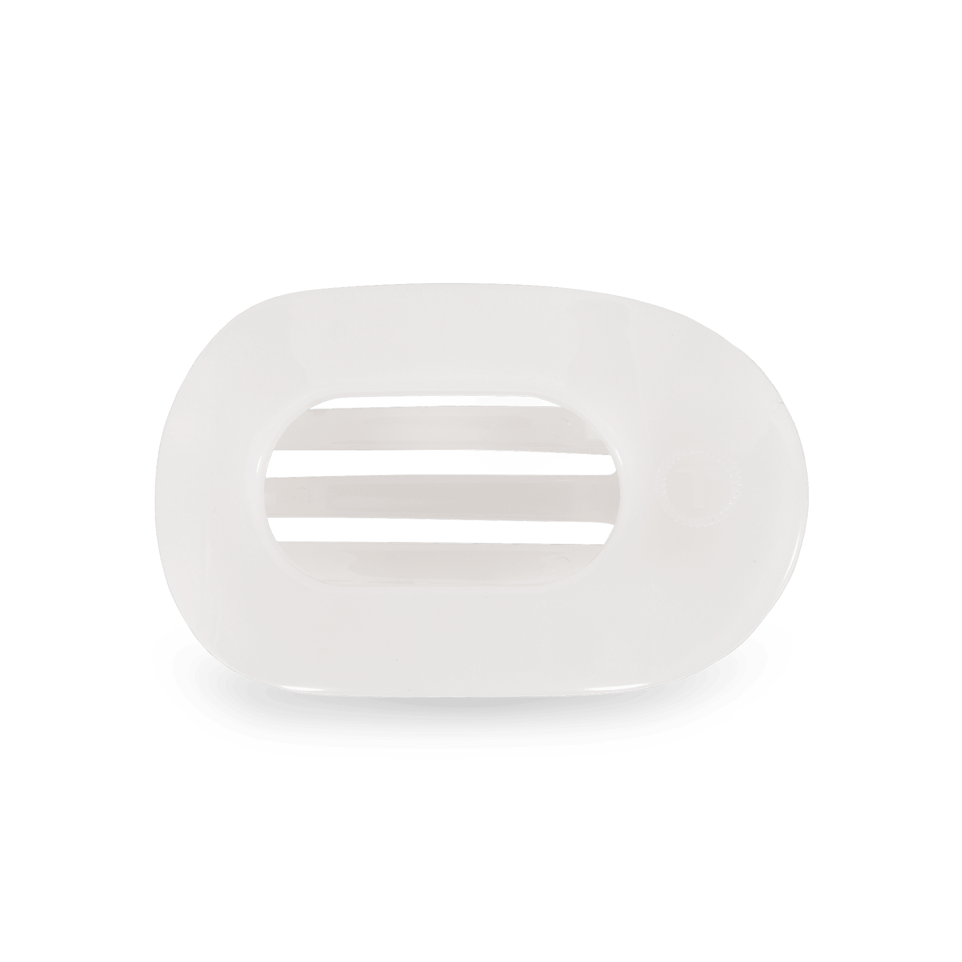 Coconut White Small Flat Round Hair Clip - themonogram manor 