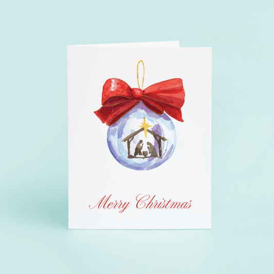 Nativity Ornament "Merry Christmas" - themonogram manor 