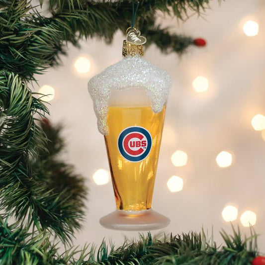 Cubs Glass Of Beer Ornament - themonogram manor 