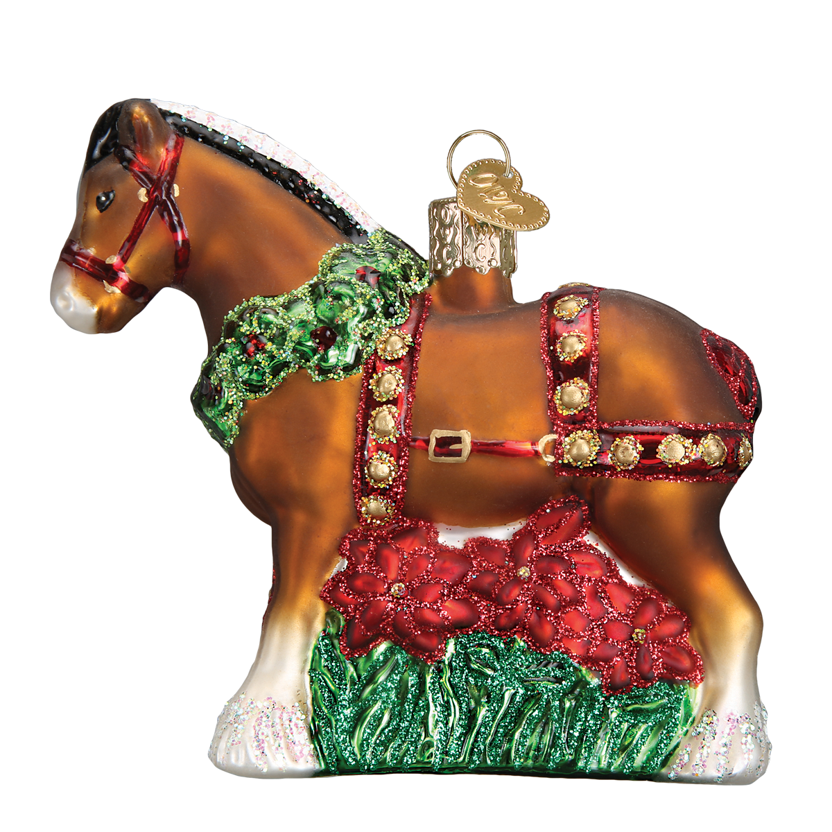 Holiday Clydesdale Ornament - themonogram manor 