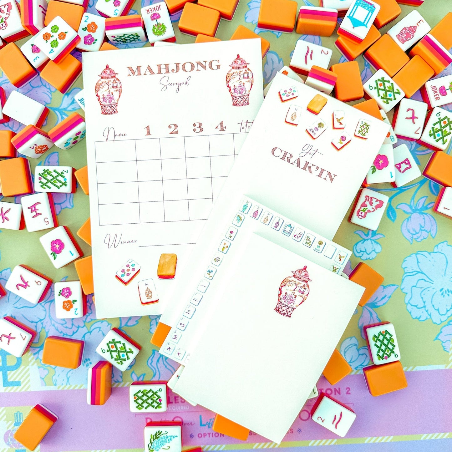 Sunset Mahjong Tiles "Get Crak'in" Listpad - themonogram manor 