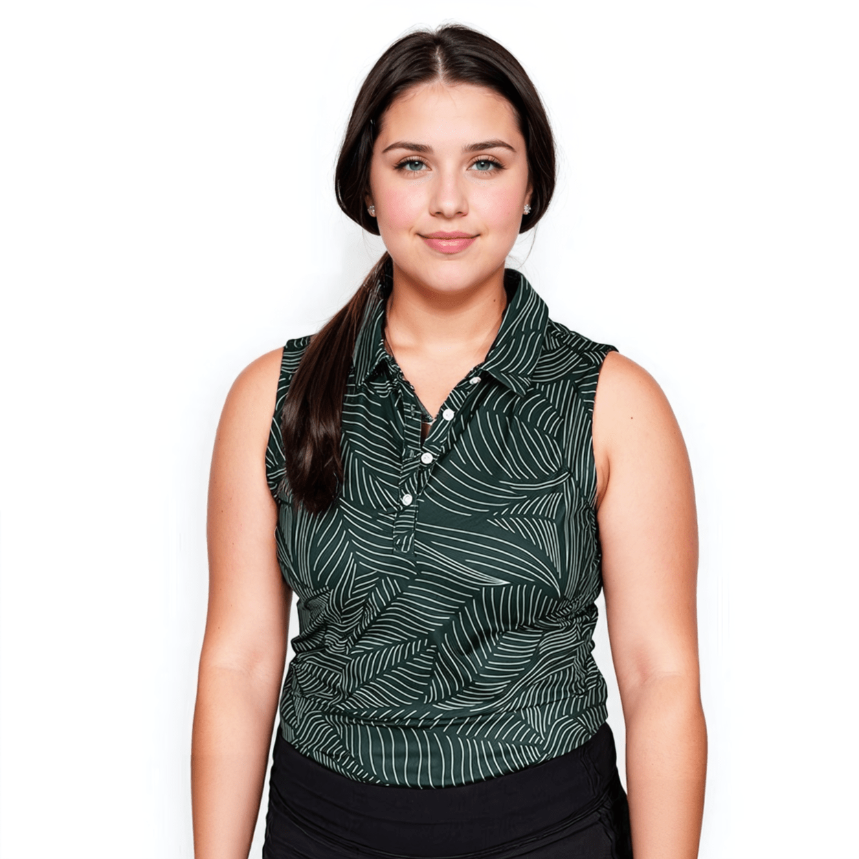 Bermuda Leaf Women's Polo (Sleeveless) - themonogram manor 