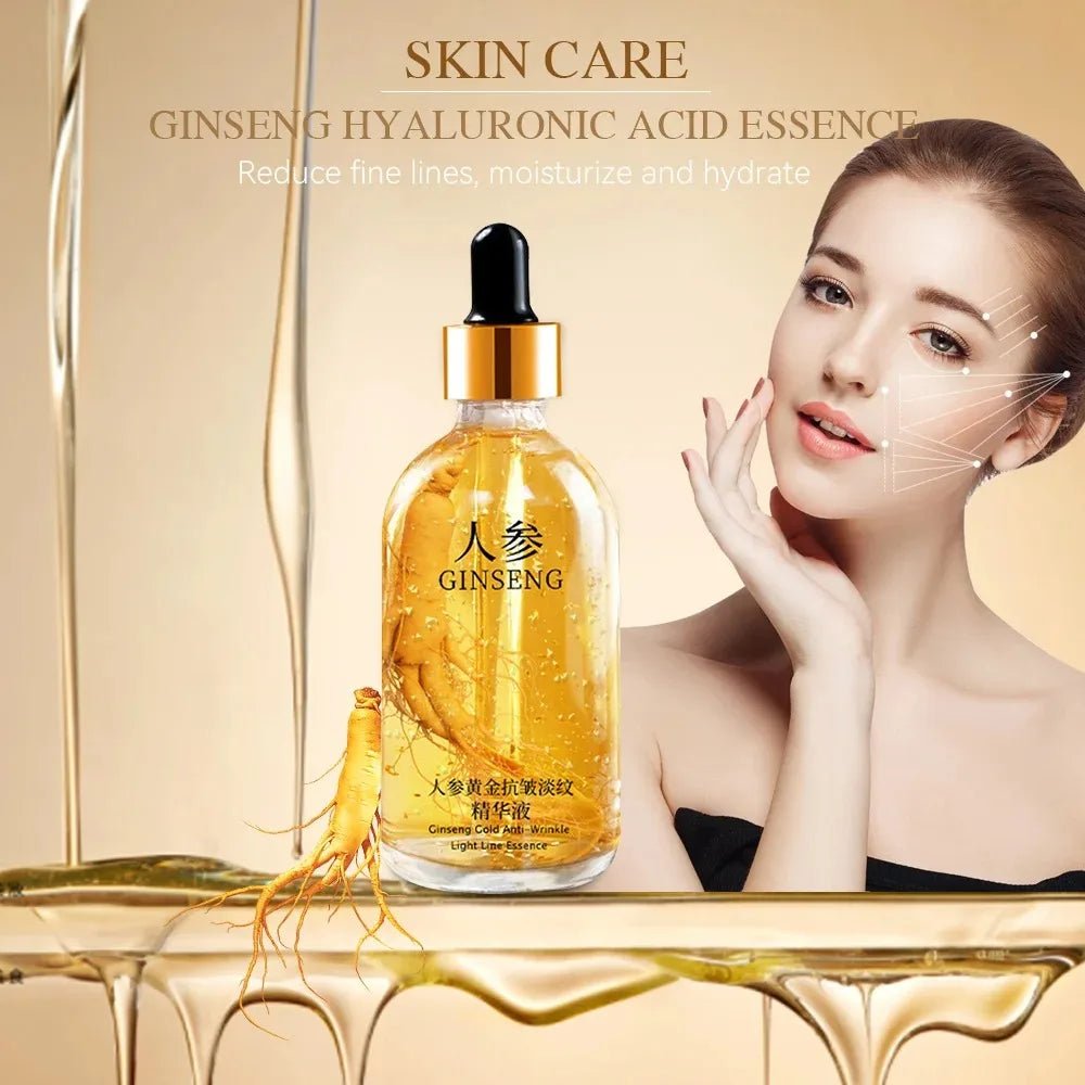 24K Gold Hyaluronic Acid Serum for Face Anti-Wrinkle Anti-Aging Brightening Moisturizing Skincare Facial Serum Essence Face Care - themonogram manor 