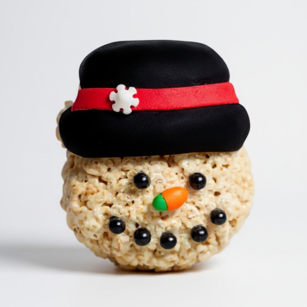 Snowman Face Rice Crispie Treats - themonogram manor 