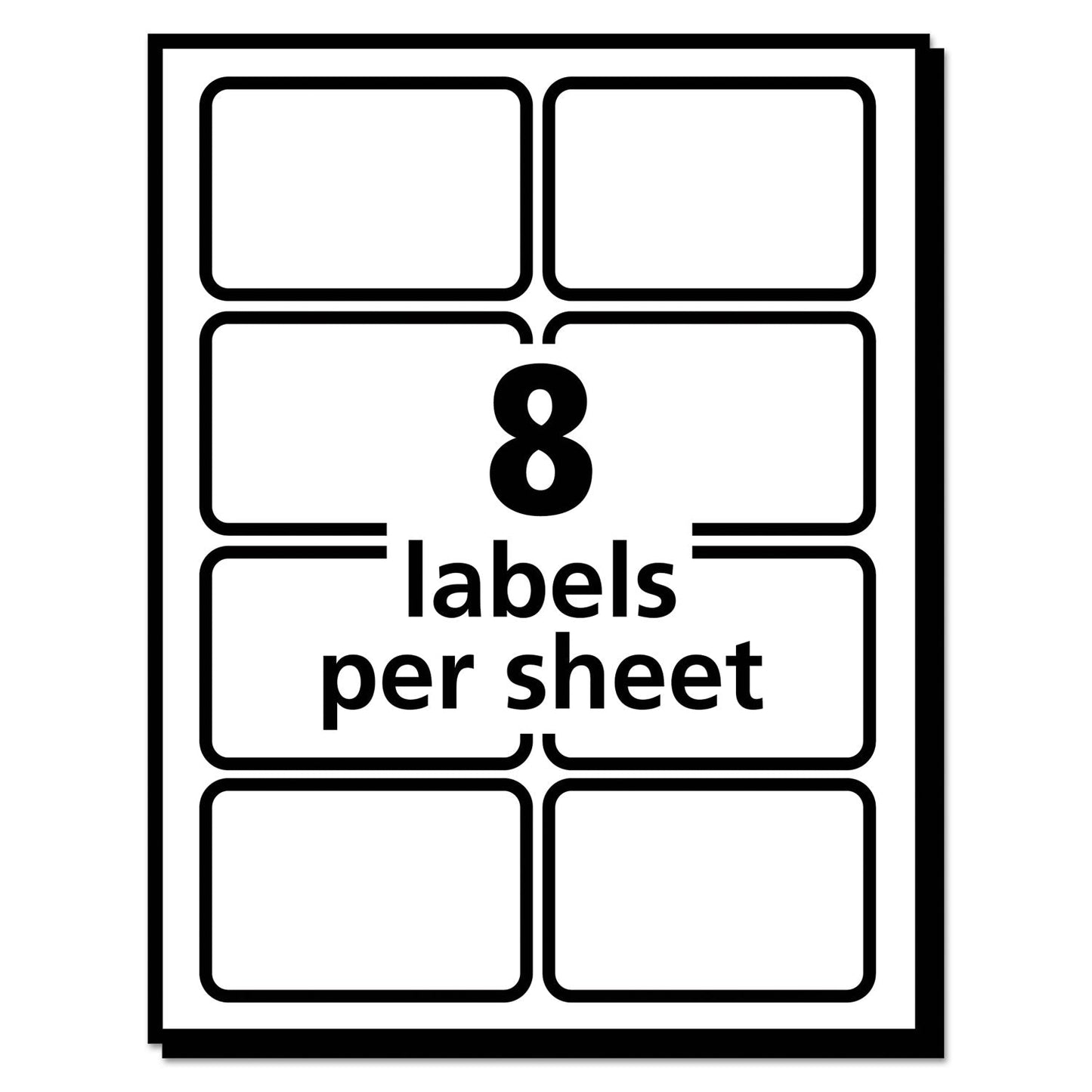 Avery EcoFriendly Adhesive Name Badge Labels, 3.38 x 2.33, White, 400/Box - themonogram manor 