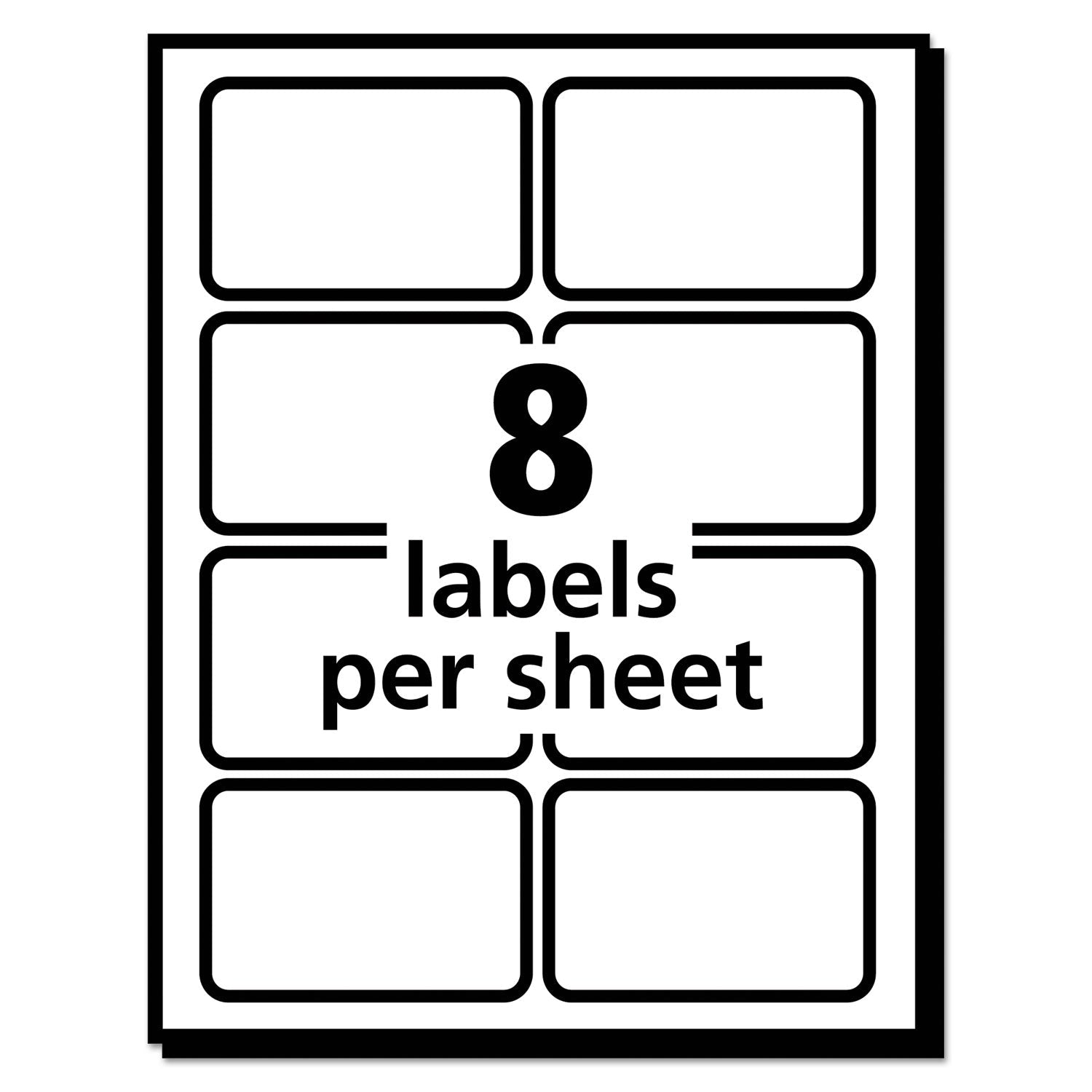 Avery EcoFriendly Adhesive Name Badge Labels, 3.38 x 2.33, White, 400/Box - themonogram manor 