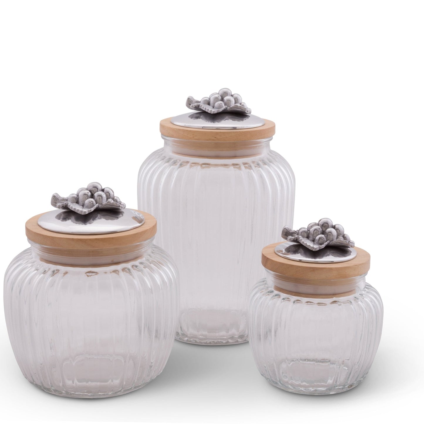 Grape Knob Glass Canisters - themonogram manor 