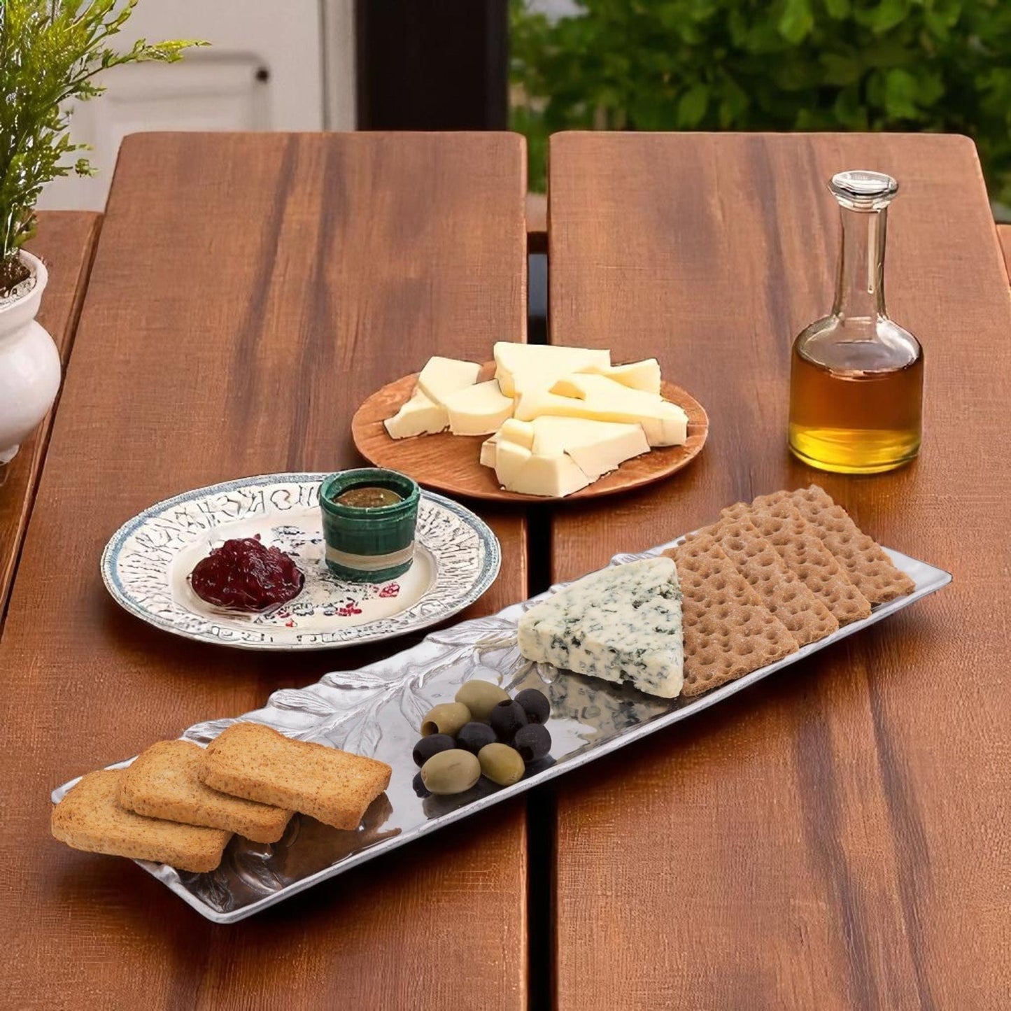 Olive Oblong Tray - themonogram manor 