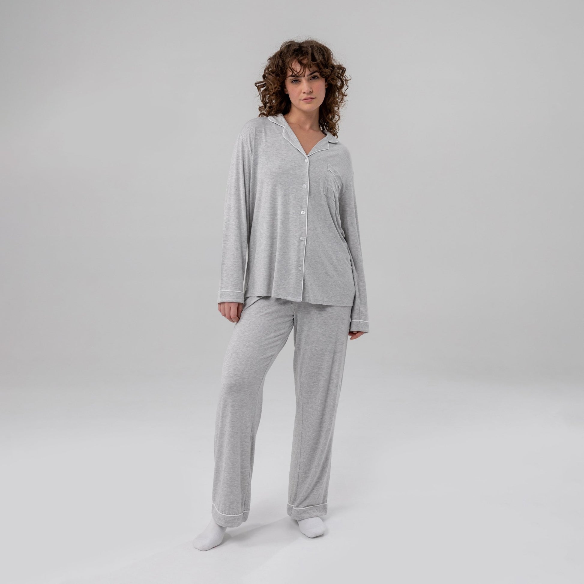 Women's Luxe Bamboo Long PJ Set - themonogram manor 