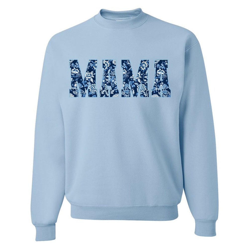 'Blue & White Chinoiserie 'Mama' Crewneck Sweatshirt - themonogram manor 