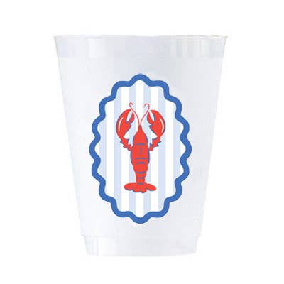 Lobster Stripe Shatterproof Cups - themonogram manor 