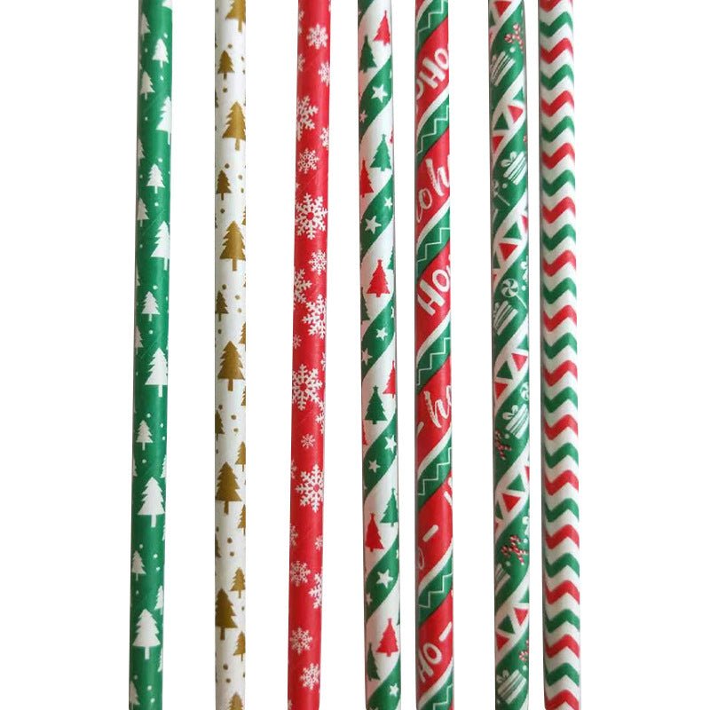 Christmas Icon Paper Straws