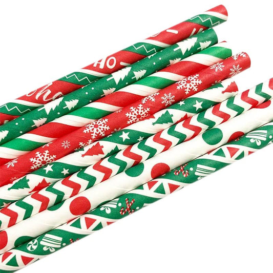 Christmas Icon Paper Straws