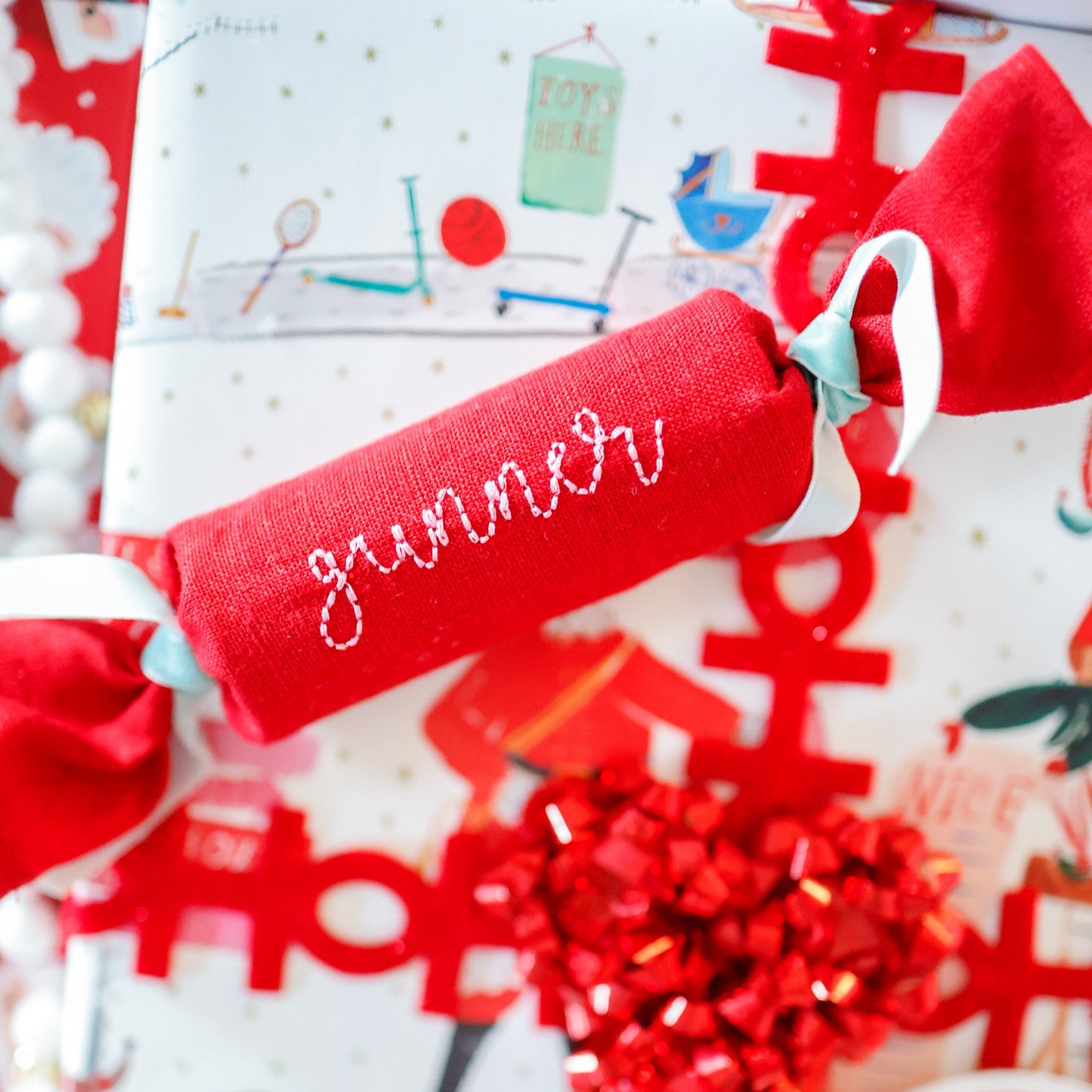 Custom Monogram - Reusable Christmas Cracker