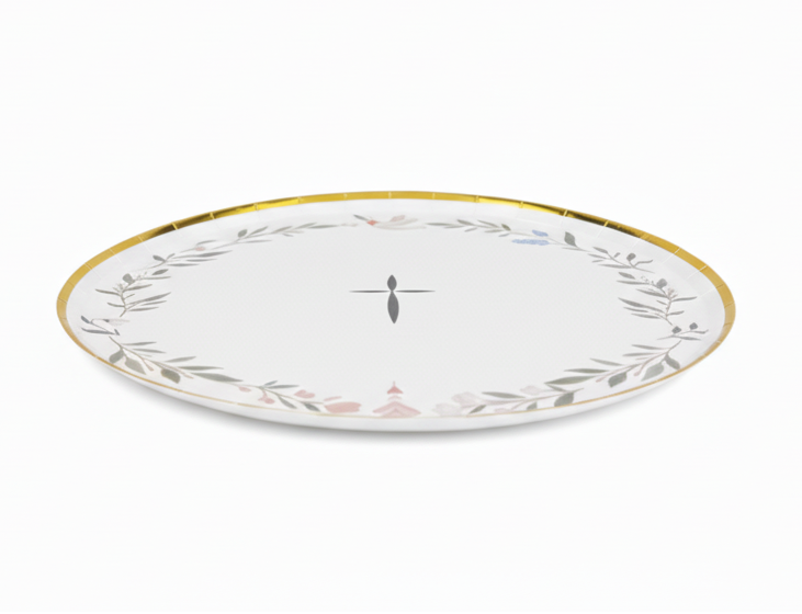Religious Eucalyptus Dessert Plates 8" (Set of 8)
