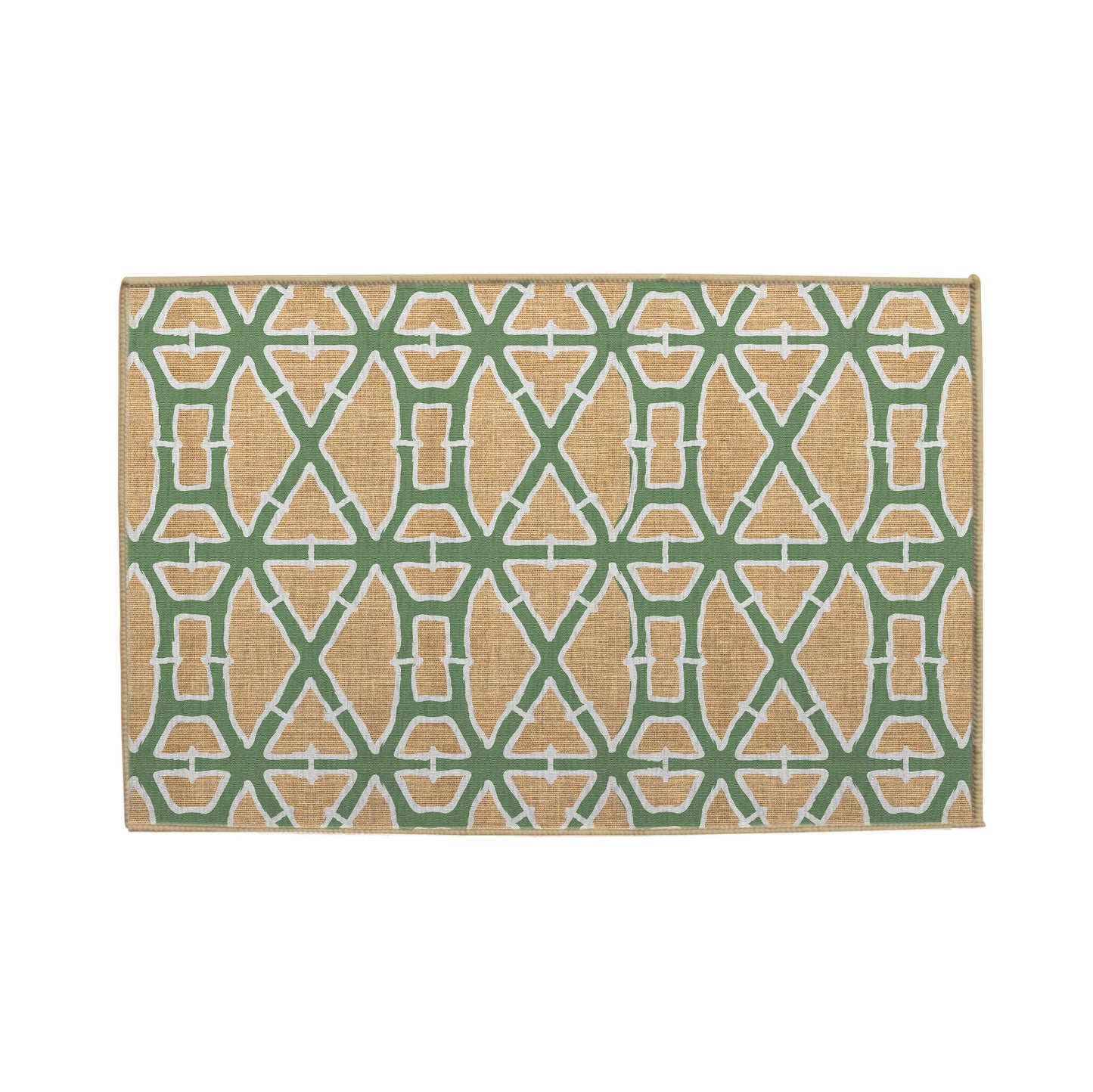 Bamboo Green Nu-Jute Rug - New & WASHABLE!