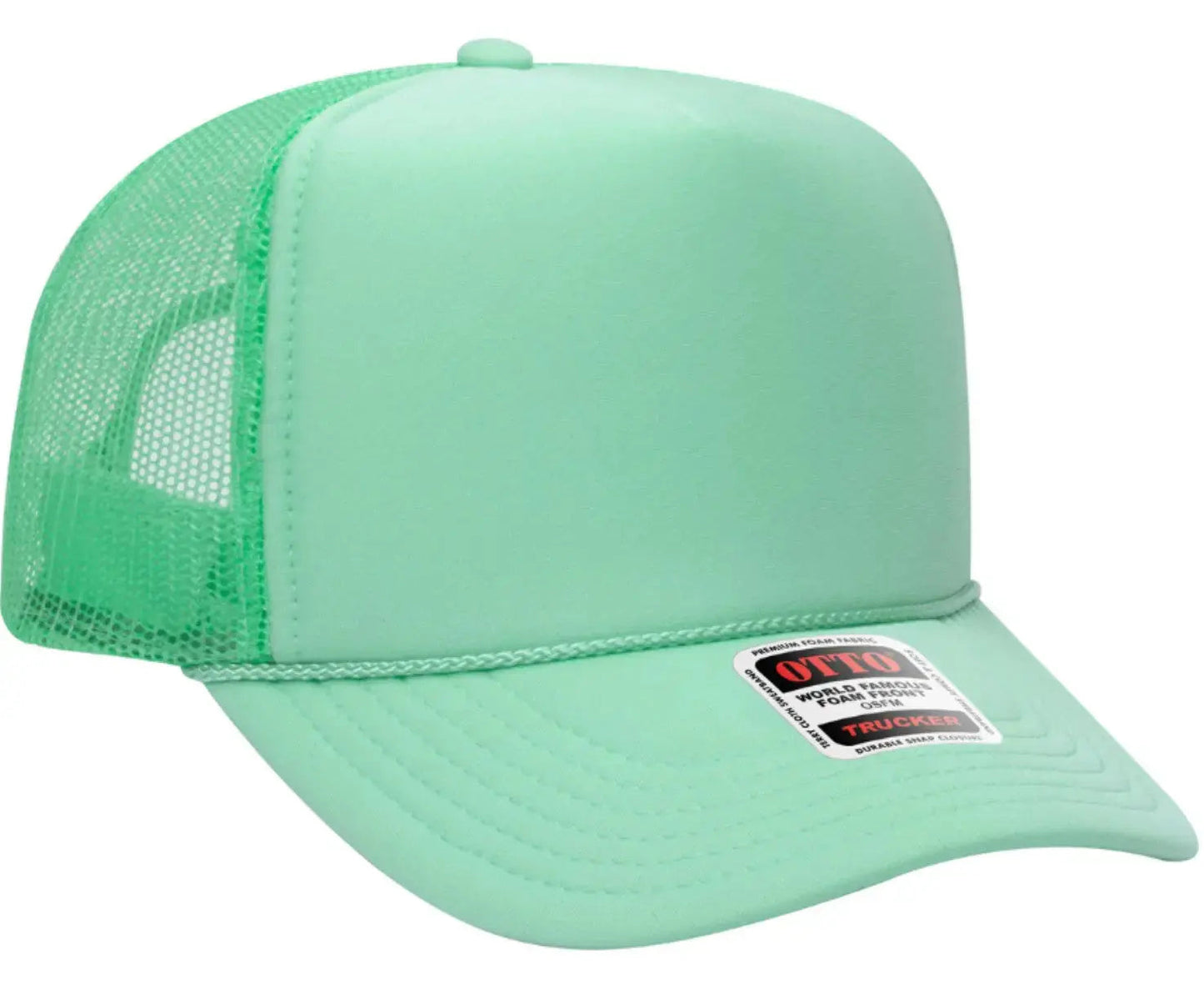 It's River Time Neon Pink Design Adult Otto Foam Trucker Hat