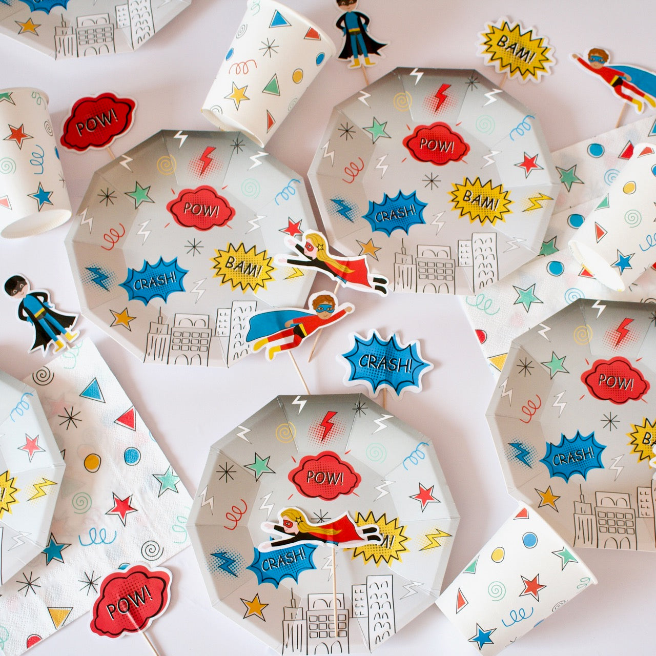 Superheroes Toppers (Set of 12)