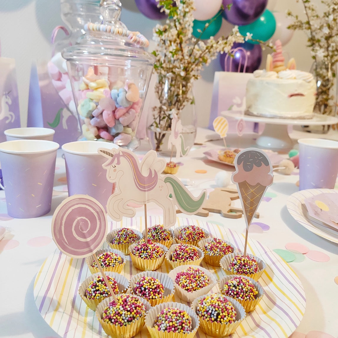 Sweet Unicorn Toppers (Set of 12)