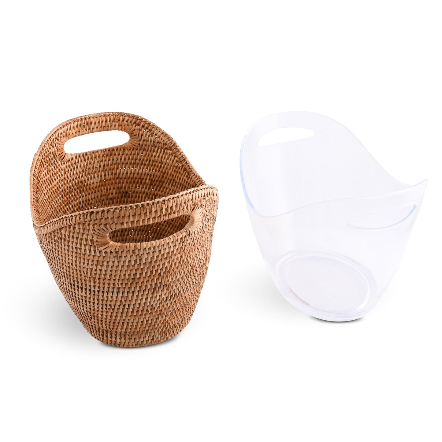 Hand Woven Wicker Rattan Champagne / Ice Tub