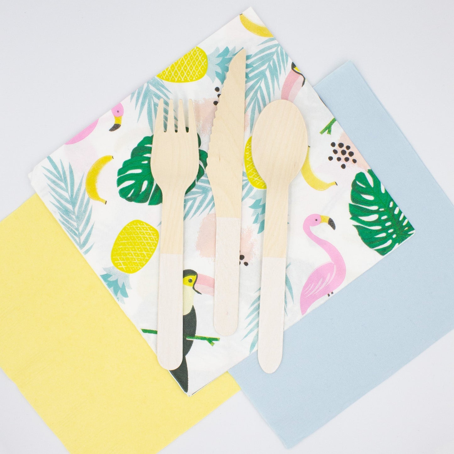 White Wooden Utensil Set – 24ct | ON SALE!!